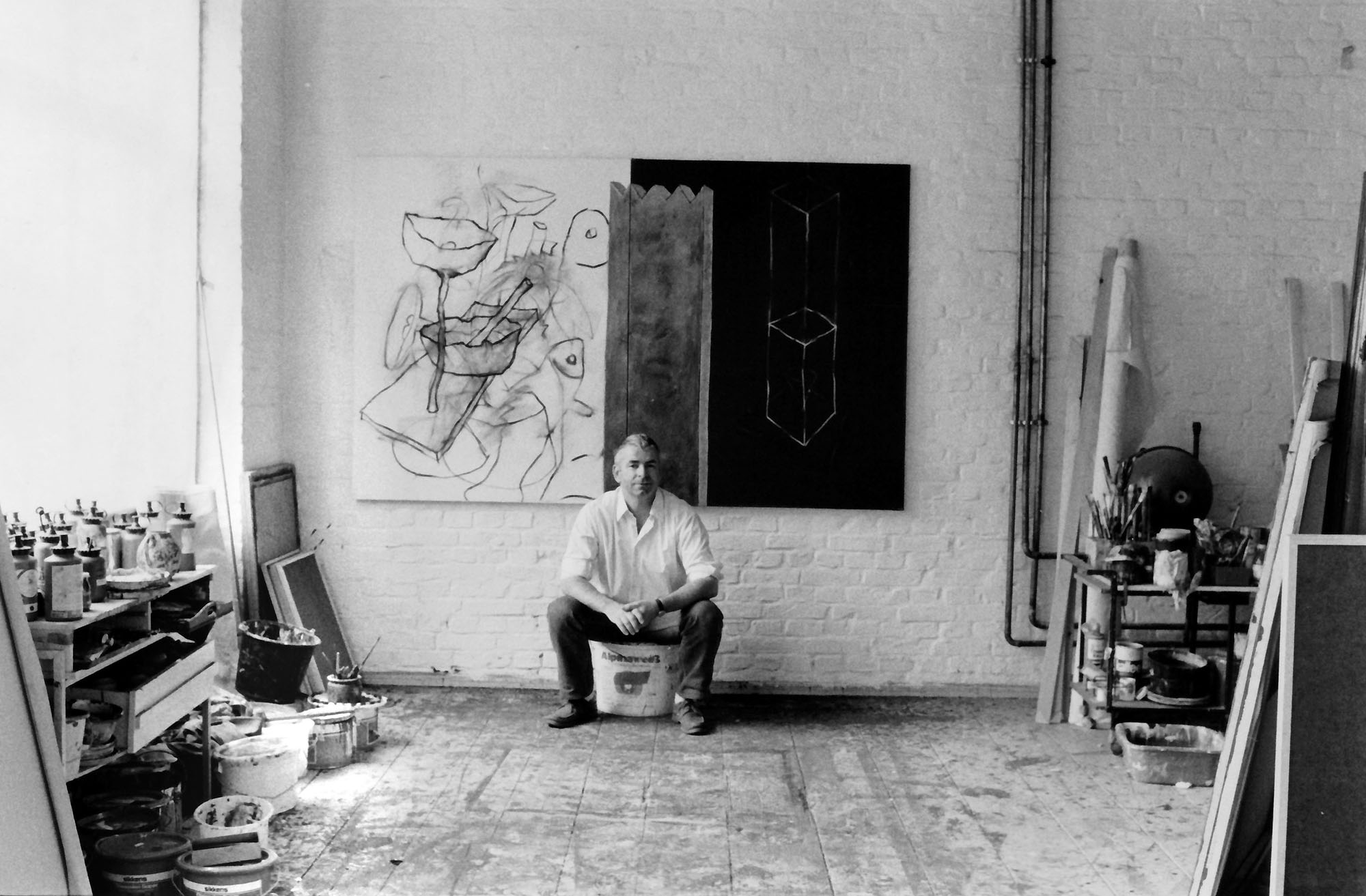 Albert Merz Im Atelier 1986